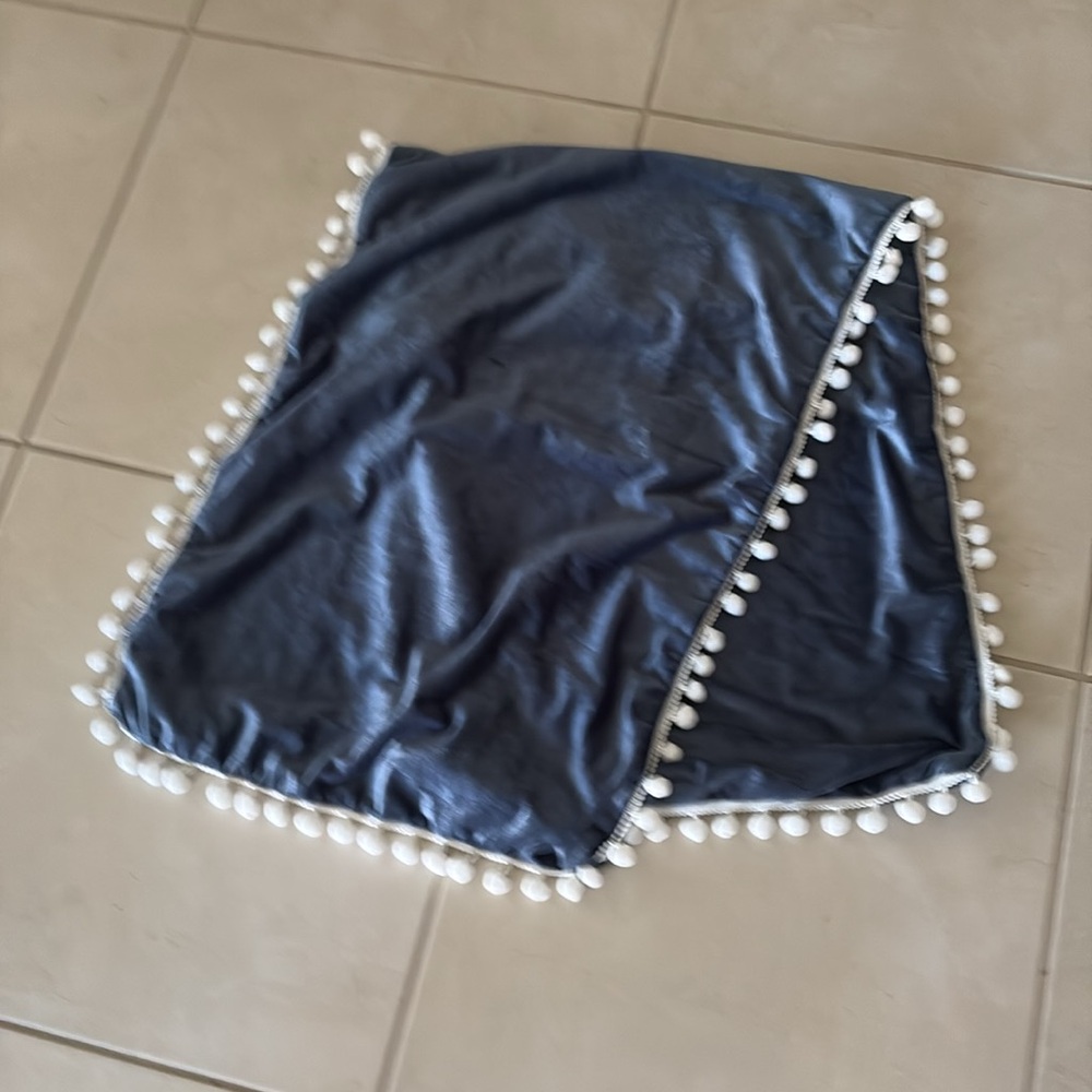 NEW body pillow COVER not stuffed velvet blue - Picture 2 of 4